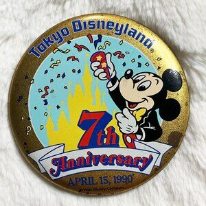 🔮 5/$25‎ Vintage Disney Tokyo Disneyland 7th Anniversary 1990 Mickey Pin